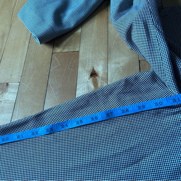 Aritzia Babaton Numero Grey Houndstooth Tailored Slit Hem Pants - Picture 11 of 13